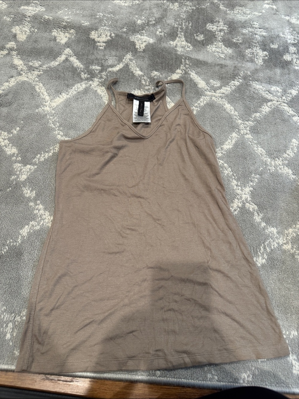 Women’s Taupe Ribbed Tank Top